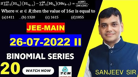 If ∑_(k=1)^31▒(〖31〗_(c_k ) )  (〖31〗_(c_(k-1) ) )-∑_(k-1)^30▒〖(〖30〗_(c_k ) )(30c_(k-1) )=(α(60!))