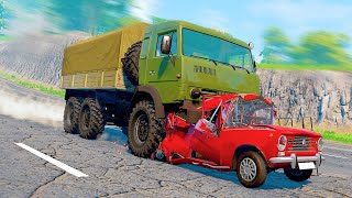 ВОЕННЫЙ КАМАЗ БЕЗ ТОРМОЗОВ - BEAMNG DRIVE