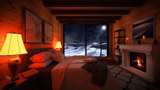 Bedroom with Big Windows - Gentle Snow with Fireplace and Wind Sounds to Sleep and Relax by Nature and Relaxation 7,976 views 2 years ago 4 hours