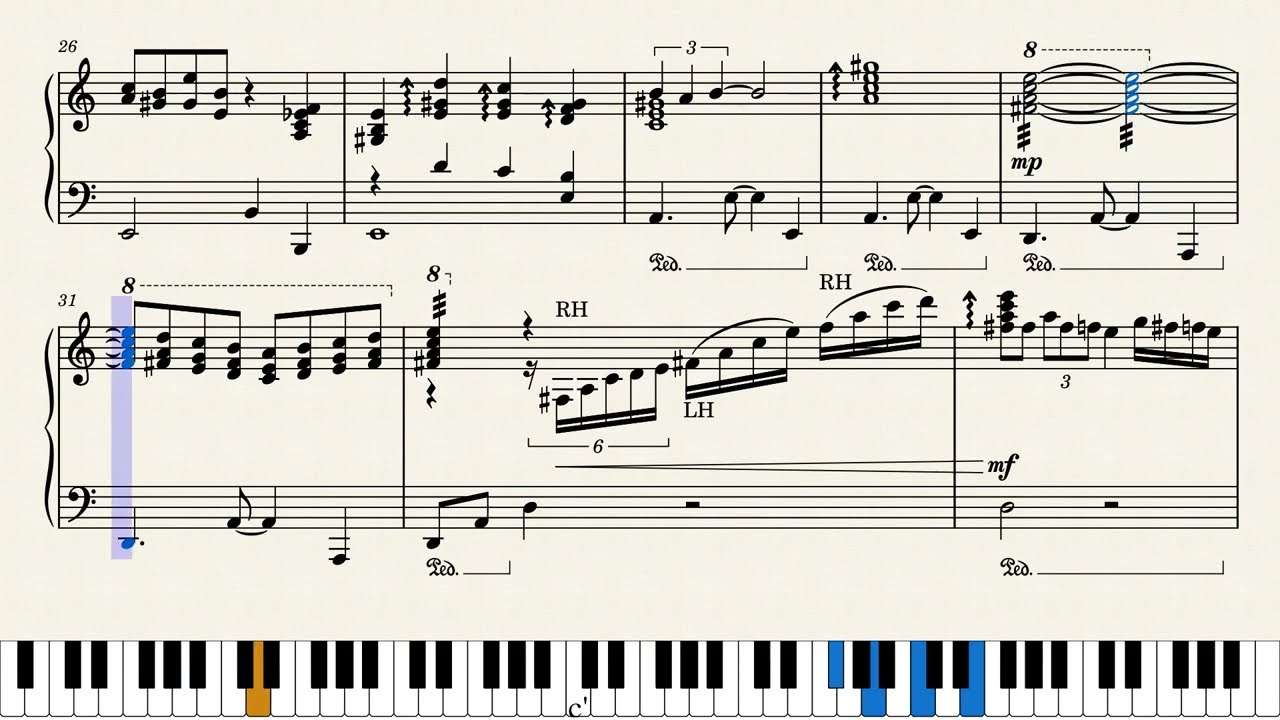 Pueblo Nuevo  by Buena Vista Social Club - Solo Piano Music Sheet