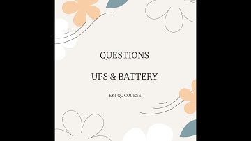 QCI INTERVIEW QUESTION & ANSWERS OF UPS & BATTERY