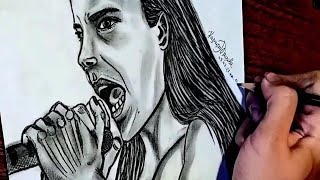 Портрет Рисунок Энтони Кидис Rhcp,Paint Art Portrait Anthony Kiedis Red Hot Chili Peppers,Speedpaint