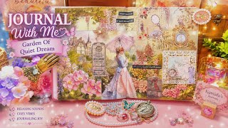 Journal With Me: Garden of Quiet Dreams 🌸🕰️#newjournal #journalwithme #collage #junkjournal screenshot 5