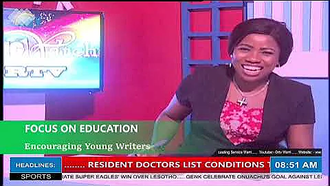Emmanuel Uzochukwu at DRTV -Strategies To Grow For Young Writers