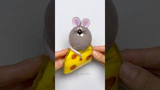 생쥐와 치즈 말랑이 만들기🐀🧀Mouse & Cheese Squishy Diy With Nano Tape! #실리콘 테이프
