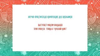 Проект Максима Вандышева "Птицы в "Красной книге" Проект Максима Вандышева "Птицы в "Красной книге"
