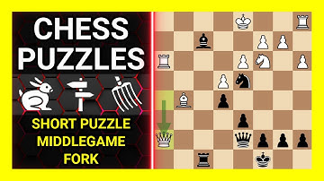 Chess Puzzles to Practice. Themes: Short puzzle, Middlegame, Fork. Learn Chess