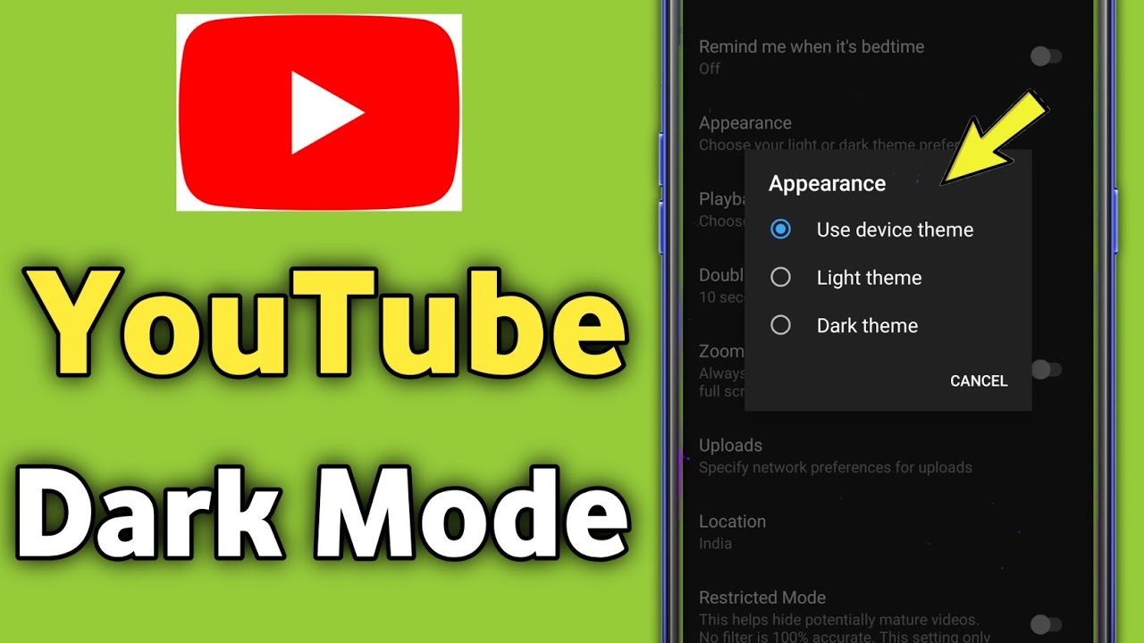 How to Enable YouTube Dark Mode 2023 | YouTube me Dark mode kaise kare