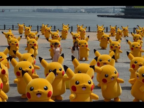 Pikachu Outbreak Akarenga Park Yokohama Youtube