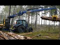 Review of four forest-adapted Valtratractors with Moheda and Kesla log trailers