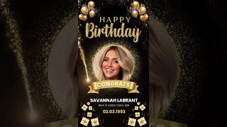 Happy Birthday 🎉 Savannah LaBrant | March 2 🎂 #SavannahLaBrant #happybirthday #shorts