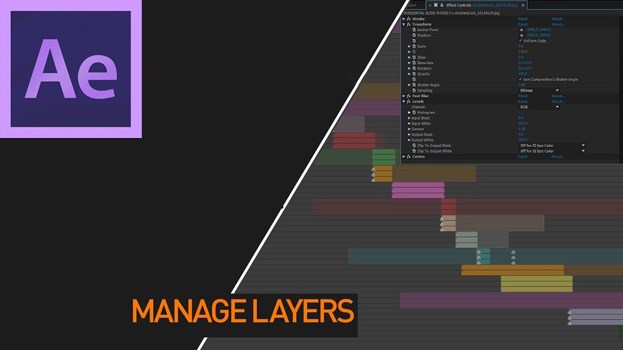 manage layer in adobe after effects tutorial | after effects tutorial ...