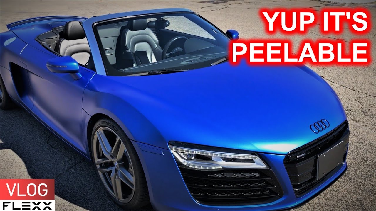 CUSTOM LIQUID SPRAY VINYL WRAP on Gen1 Audi R8 Spyder (2014) YouTube