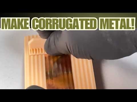 3d Printed Scale Model Corrigation Metal Tool (for making corrugated metal sheets)