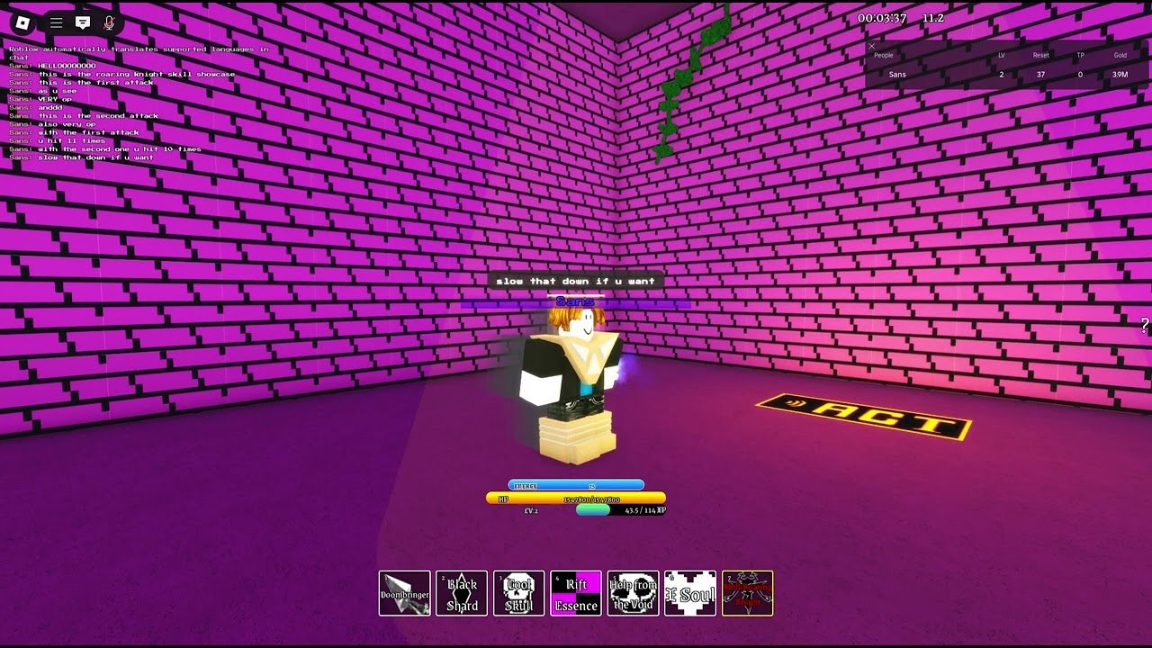 Roaring knight skill showcase, also Black shard showcase