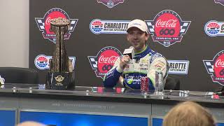 DANIEL SUAREZ SAYS IT BROKE HIS HEART TO SEE KYLE BUSCH'S WIDOW SAMANTHA AT COKE 600 PRE-RACE