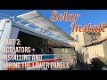 Solar Install: Part 3: Mounting Actuators, installing and wiring the lower panels