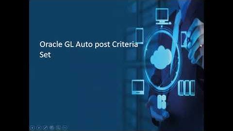 Oracle GL Autopost Criteria Set