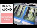 Paintalong #43: Watercolor Forest Painting ✶ Real Time Watercolor Tutorial