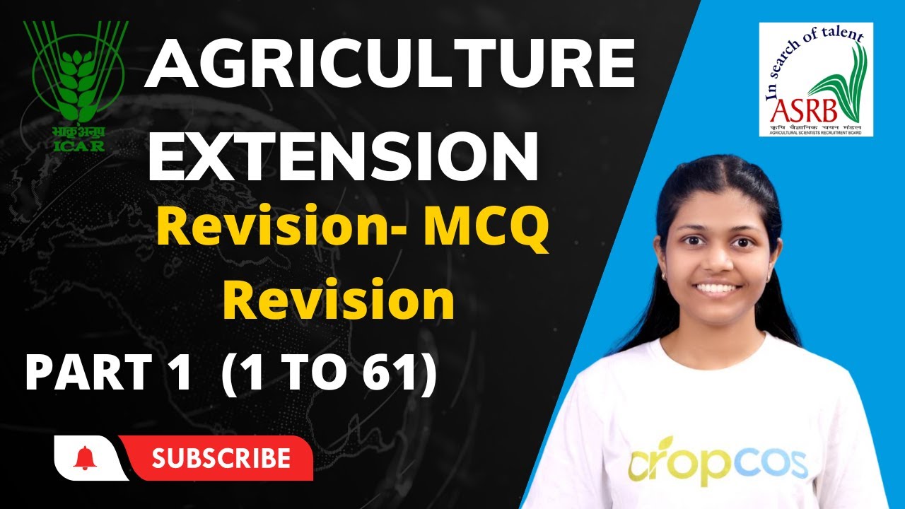 Revision through MCQ Agriculture Extension Part 1 - YouTube