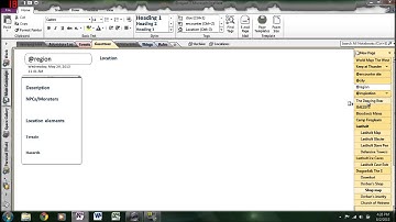 D&D: Dungeon Master Organization using OneNote