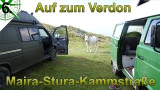 Auf zum Verdon | Offroad | Maira Stura Kammstraße West Alpen | VW T4 Syncro Camper | # 6.