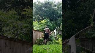 Thunderstorms left THIS‼️ #yardwork #yards #storms