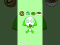 MyNimation: green emoji cat baby eats random green food! + eating sounds (2d animation)🌱