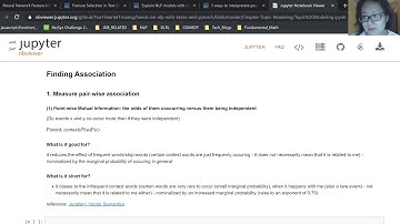 2019 09 20 Topic Modeling #1 Finding Association in Items using PMI (Point-wise Mutual Information)