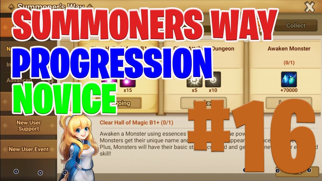Summoners Way - Progression - Novice - #16 - Clear Hal of magic B1 | Summoners war 2022