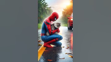 Spiderman Helps Cat Evolution #viral #avengers #marvel #spiderman #superhero