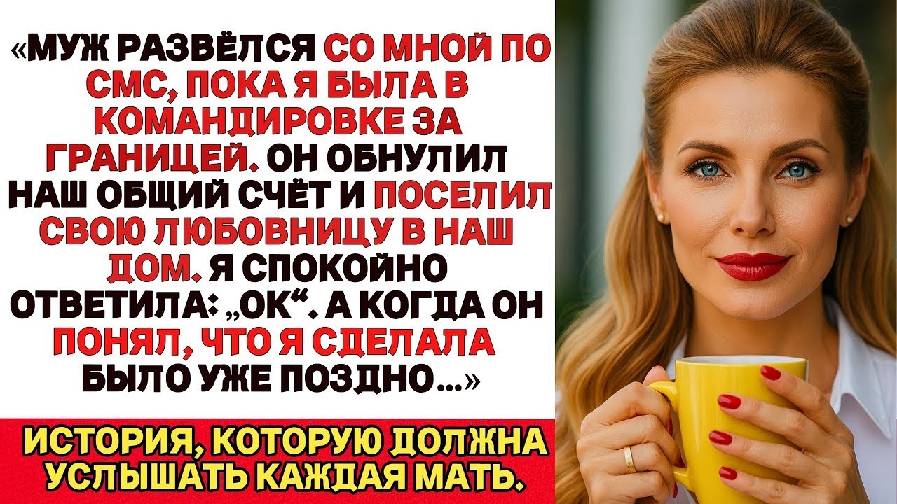 Муж развёлся со мной по СМС. Я просто ответила- Ок. Когда он понял, что я сделала — было уже поздно…