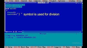 How to divide or find the reminder of numbers using turbo c++