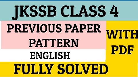 PREVIOUS YEAR MOCK FULLY SOLVED| JKSSB CLASS IV RECRUITMENT SOLVED| EXPECTED PATTERN|LIVE 9419145317