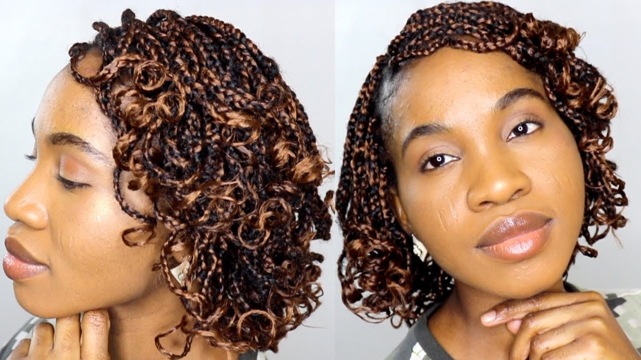 Box Braids Crochet Braids Hair With Curly Ends 14 ”20