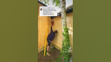 Can you add windows after your log cabin is built? #logcabin #gardenroom #lincolnlogs #diy #shorts