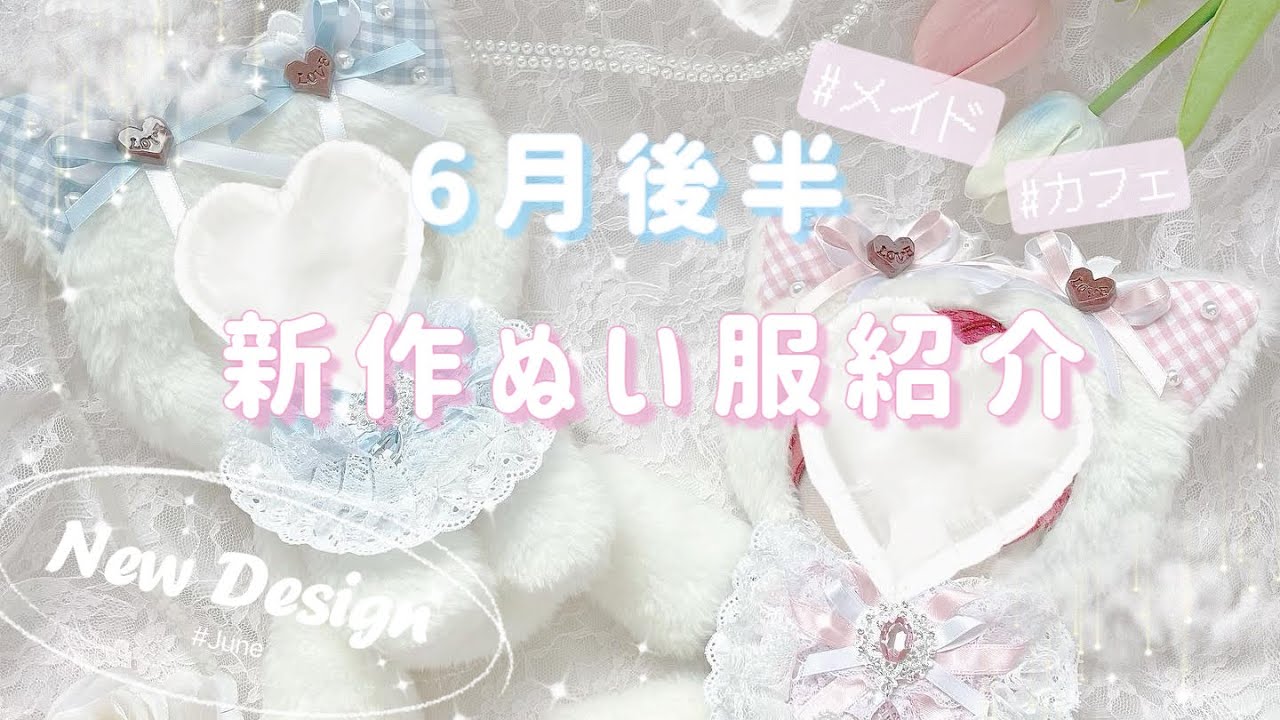 今月も大優勝】6月後半の新作ぬい服紹介🌙*ﾟメイドさんぬい服