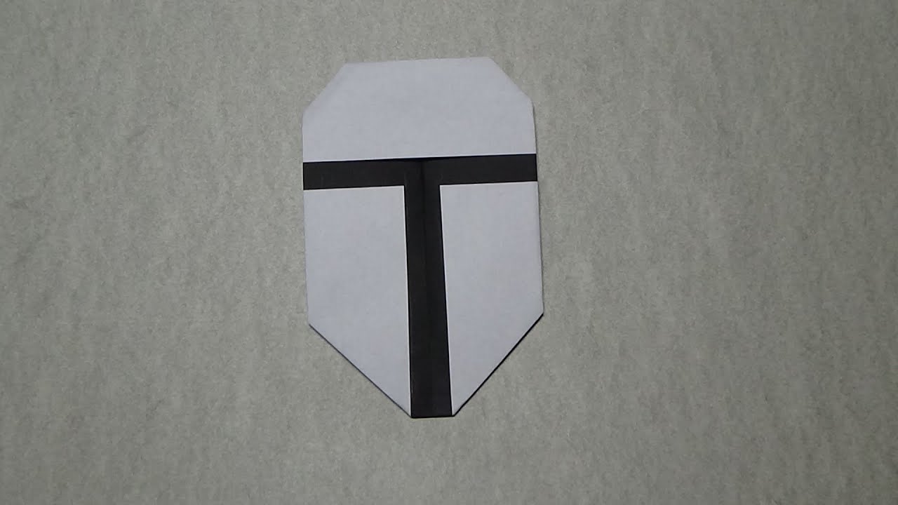 Origami Mandalorian Helmet Flicker Pure Origami YouTube