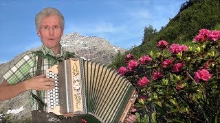 Wo der Almrausch sche blüaht  auf der Steirischen mit Gesang von Gottfried Kletzmair ( G-C-F-B ) chords