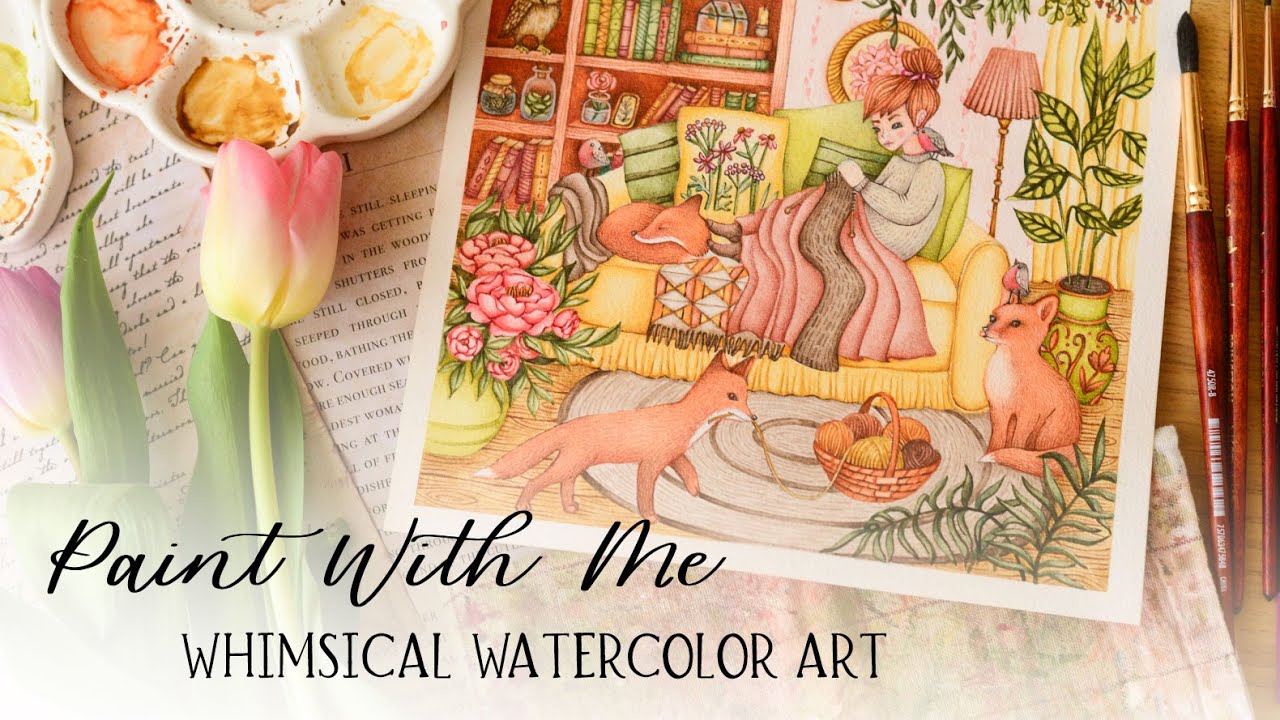 Watercolor Magic : Creating the Coziest and Most Whimsical Illustration | Cottagecore Inspired Art