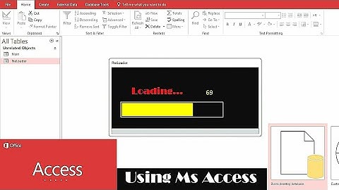 How to Create PreLoader in Ms Access in Just 5 Minutes