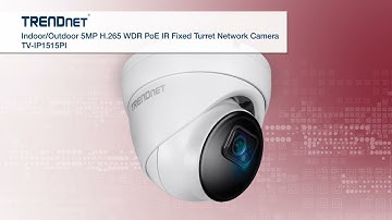 Indoor/Outdoor 5MP H.265 WDR PoE IR Fixed Turret Network Camera - TV-IP1515PI