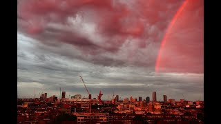 Sunset rainbow timelapse 4k