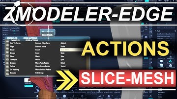 ZBrush - ZModeler Edge(Actions) - "Slice-Mesh"