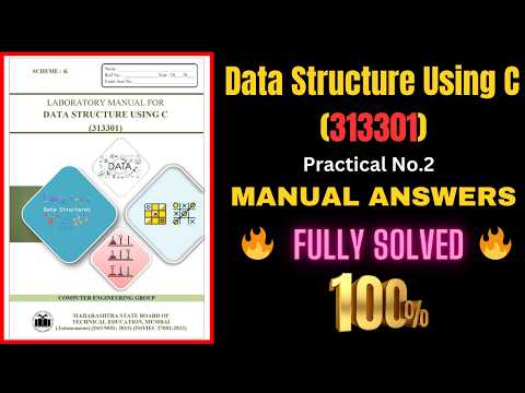 Data Structure Using C | 3rd semester 313301 | manual answer | k scheme msbte | DSU |