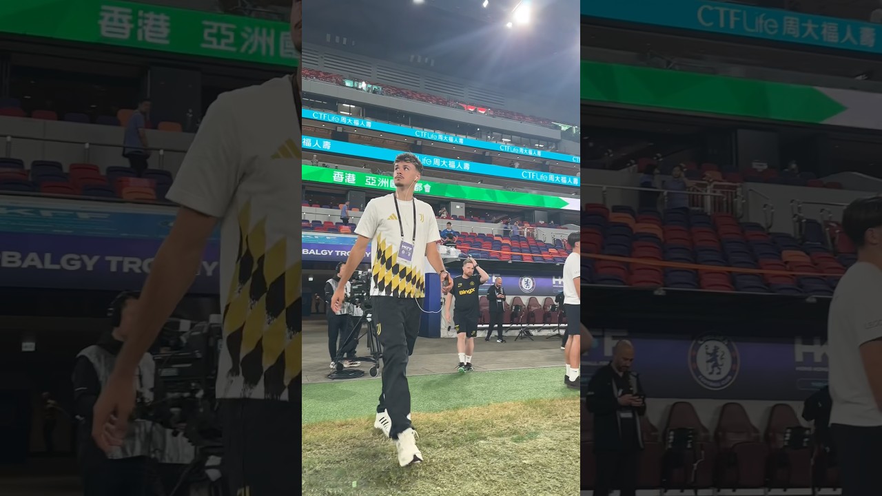 Juventus has arrived at the stadium. Ready to face Chelsea in Hong Kong, China 🔥