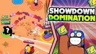 DOMINATING SHOWDOWN WITH MY WORST BRAWLER IN BRAWL STARS! HIGH LEVEL SHOWDOWN GAMEPLAY!
