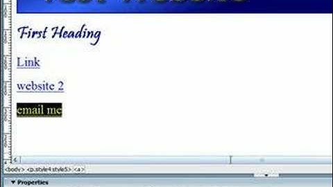 Dreamweaver Tutorial - 6 - Formatting Links