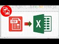 Convert Table in a PDF File to Excel
