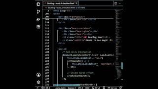 🚀 Beating Heart Animation using HTML, CSS & JavaScript 💖 #coding #codingbat #programming #java